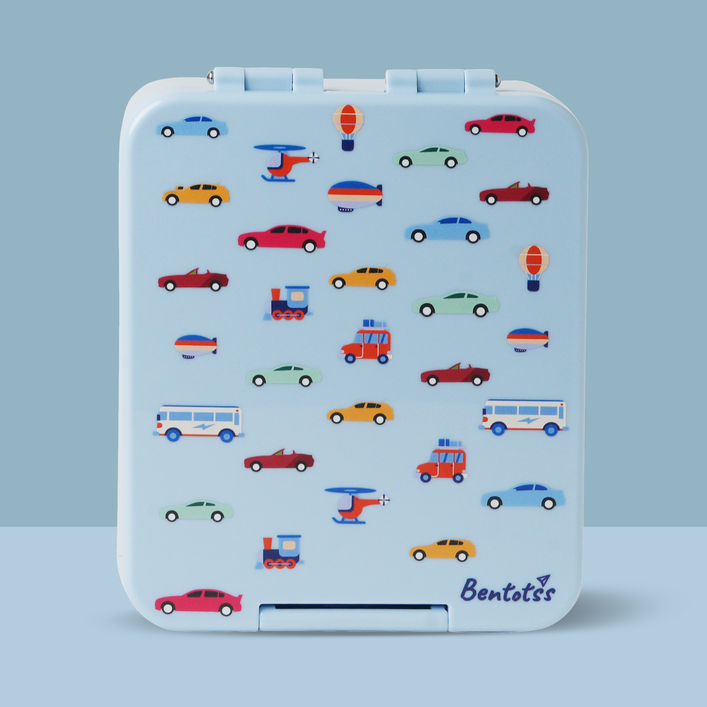 Light Blue Car Theme Lunch Box