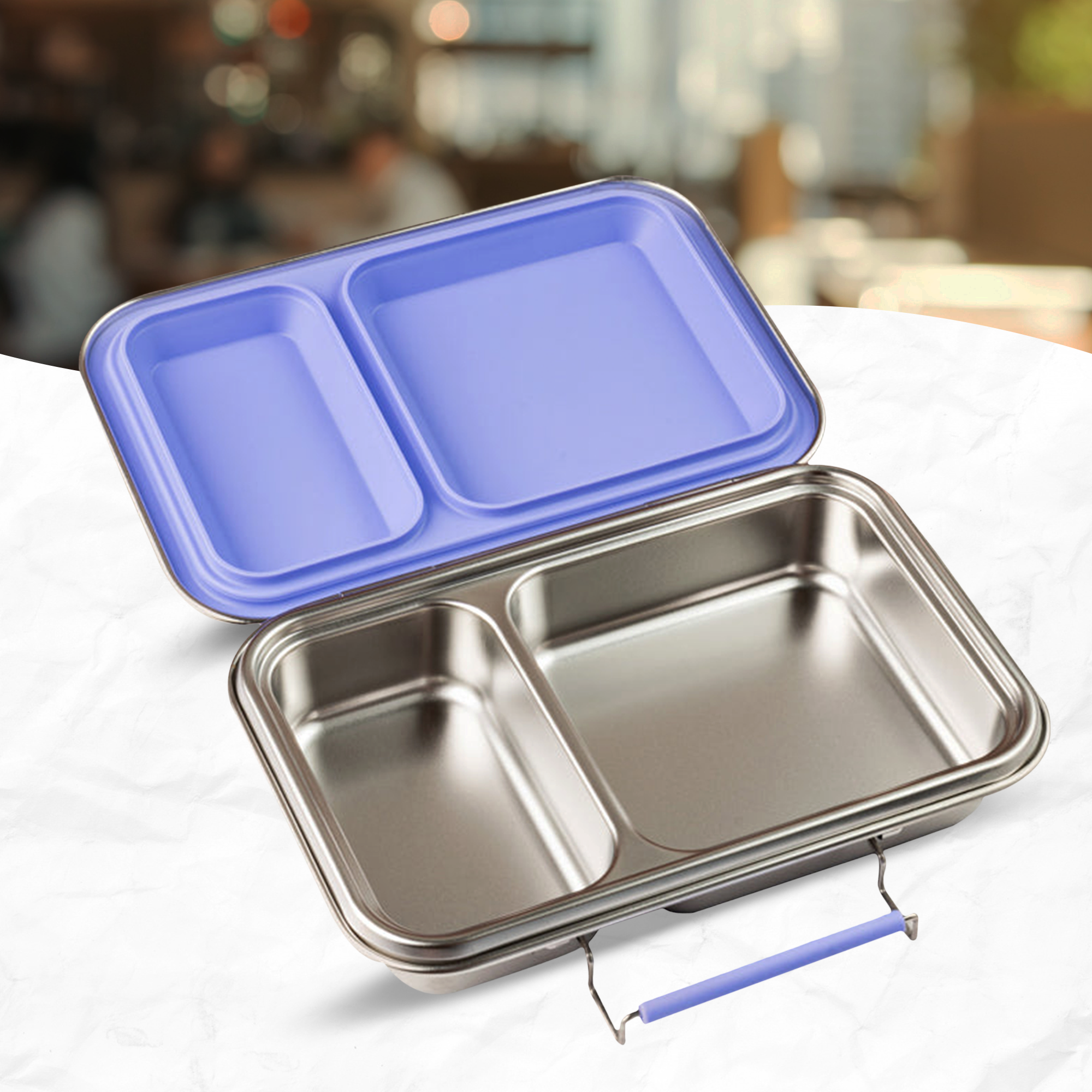 Blue Stainless Steel Lunch Box