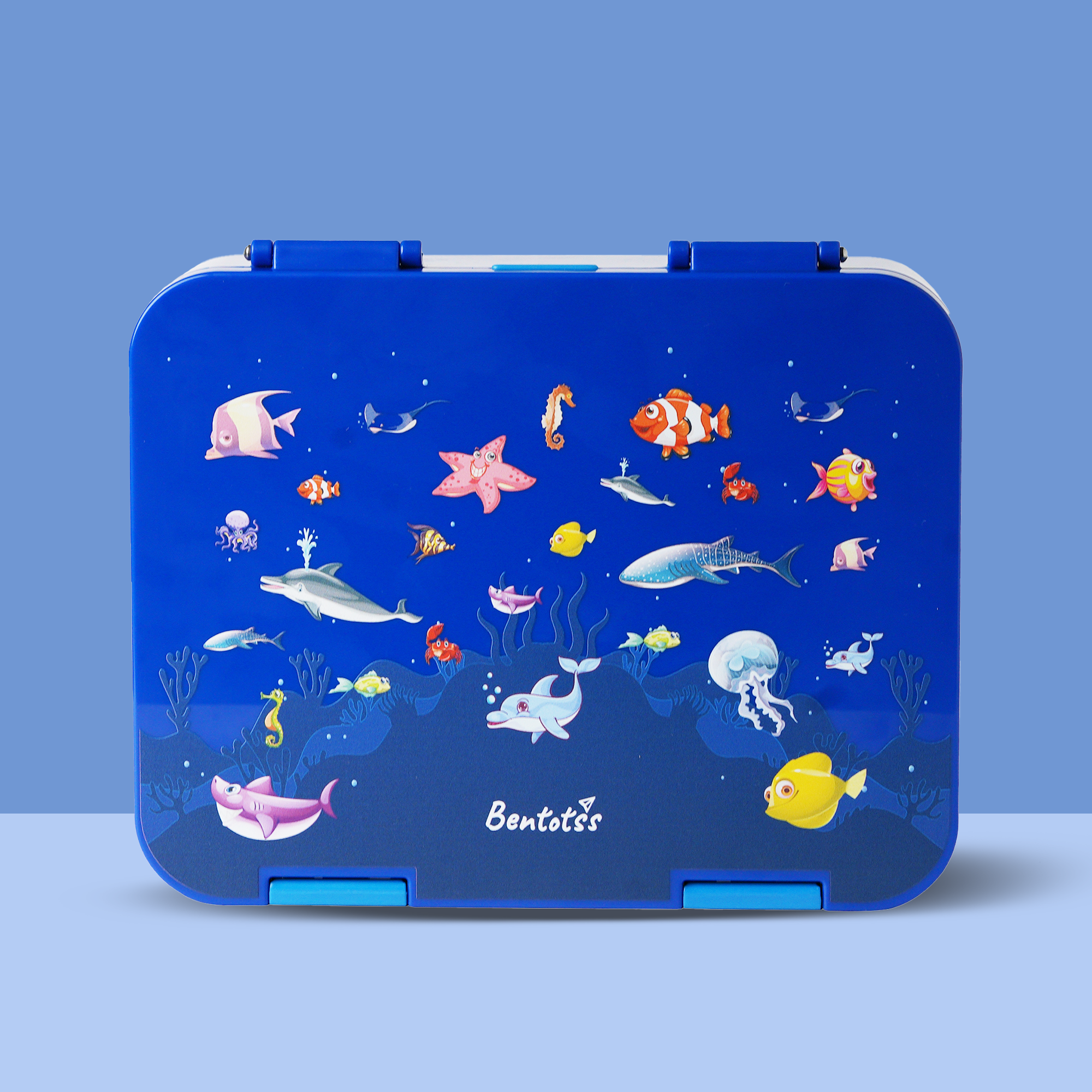 Dark Blue Aquarium Theme Lunch Box