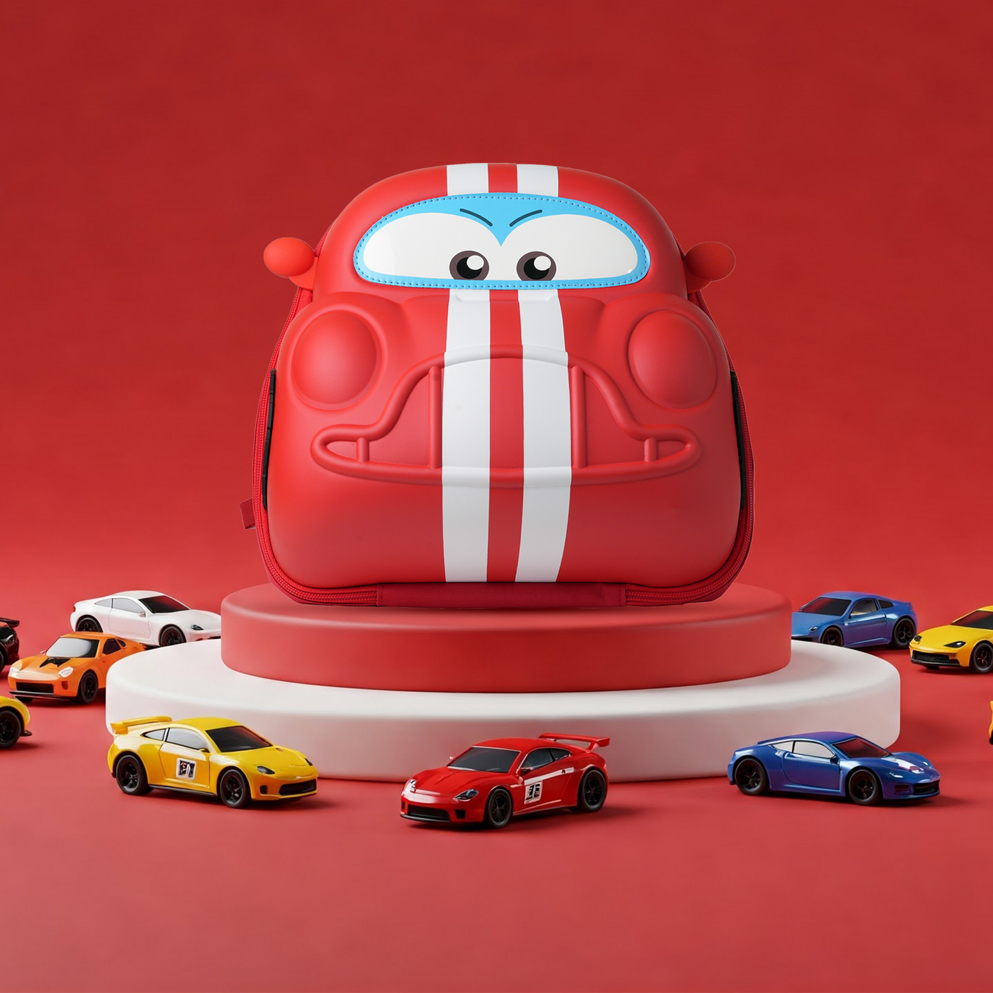Red Car Themed Bag - Stylish Backpack