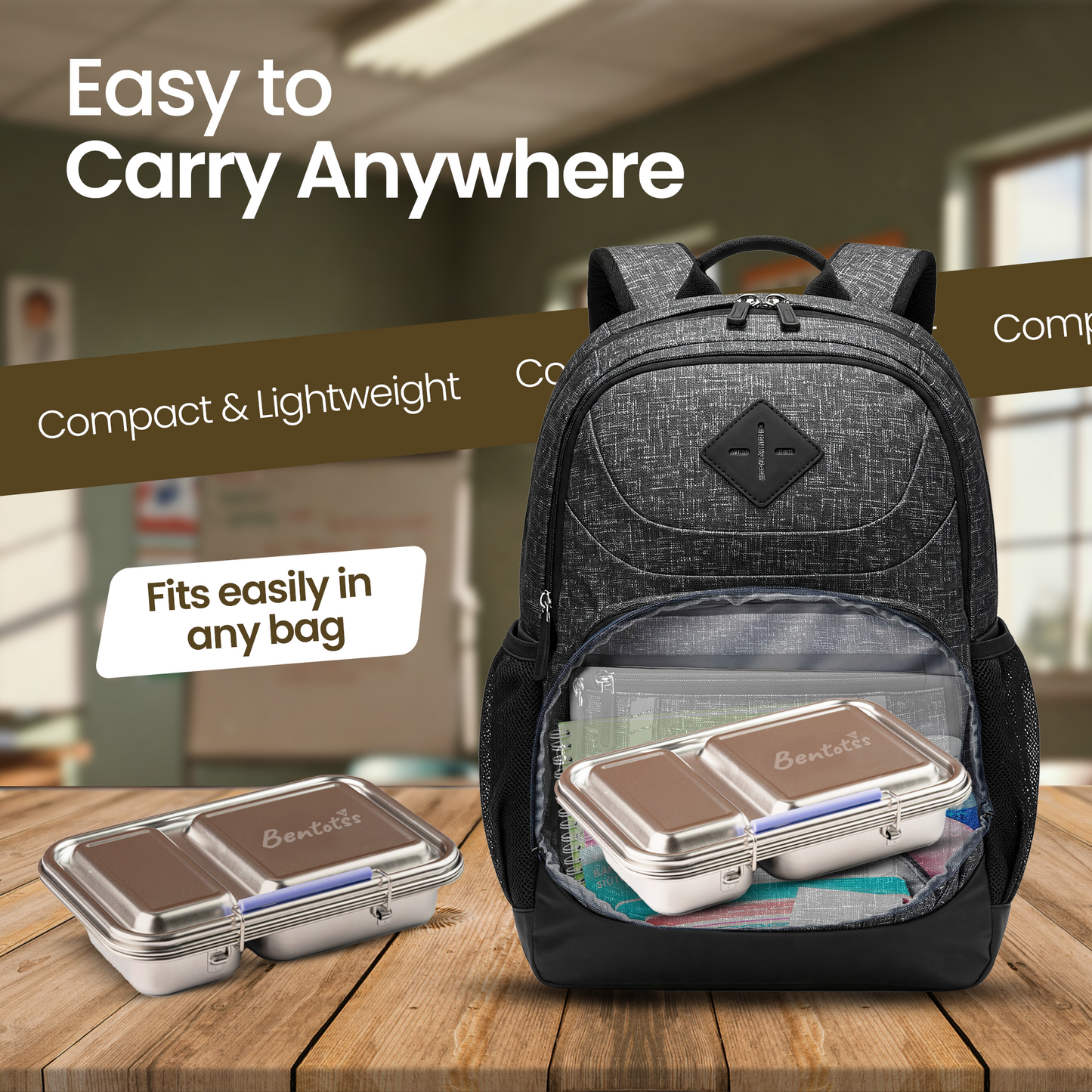 Blue Stainless Steel Lunch Box