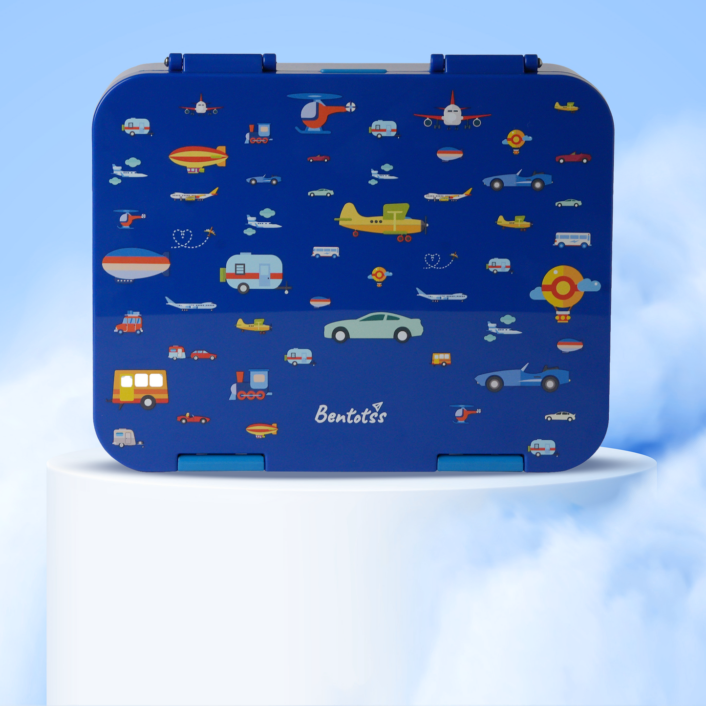 Dark Blue Car Theme Lunch Box