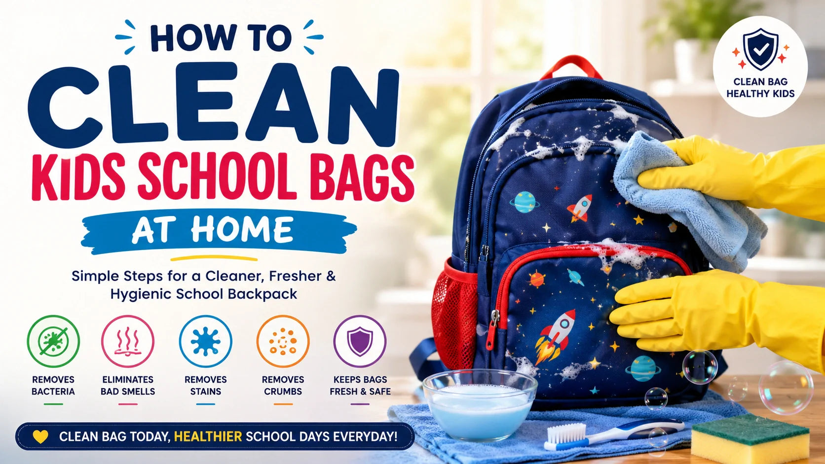How to Clean Kids School Backpacks at Home