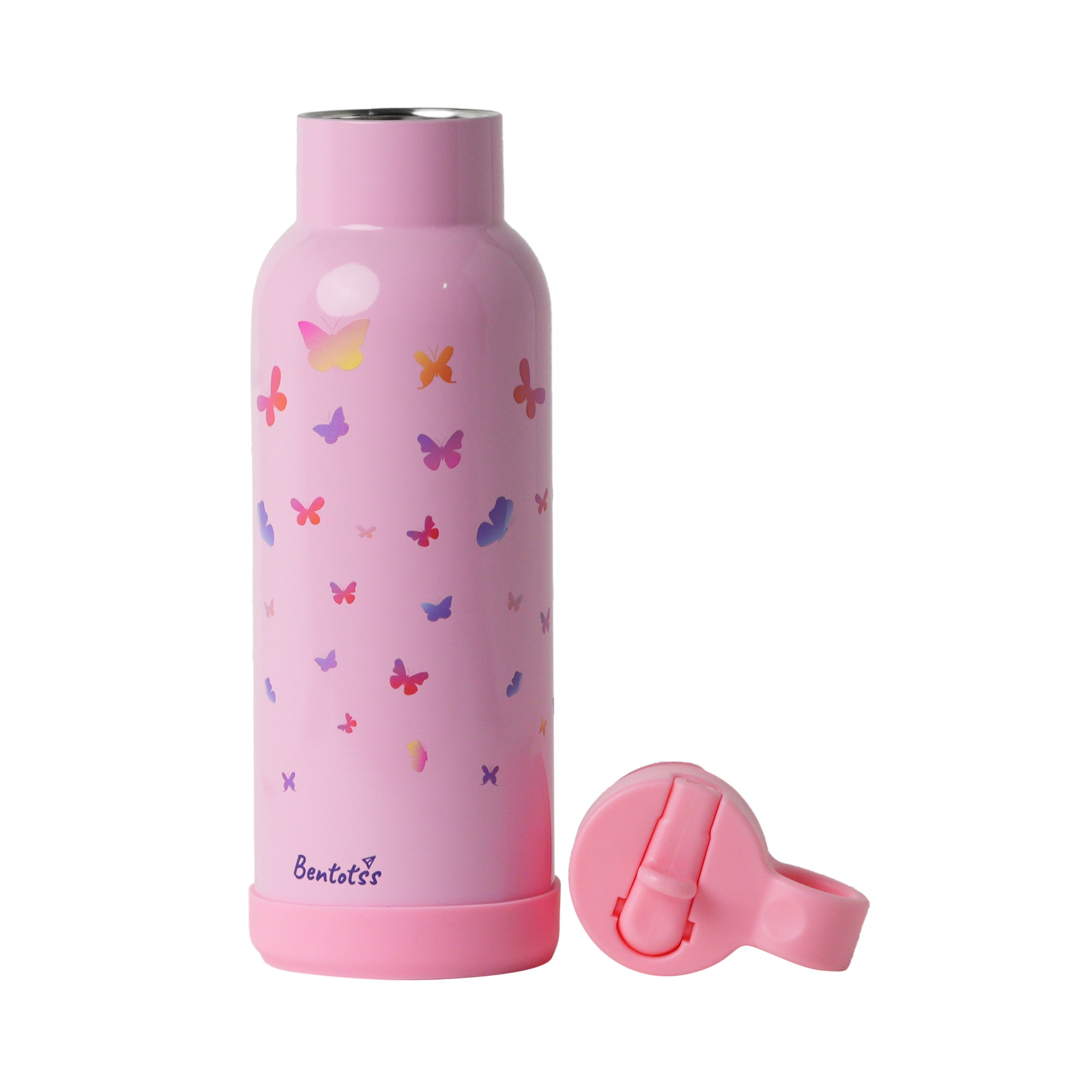 Butterfly Theme Pink Water Bottle - Leak Proof