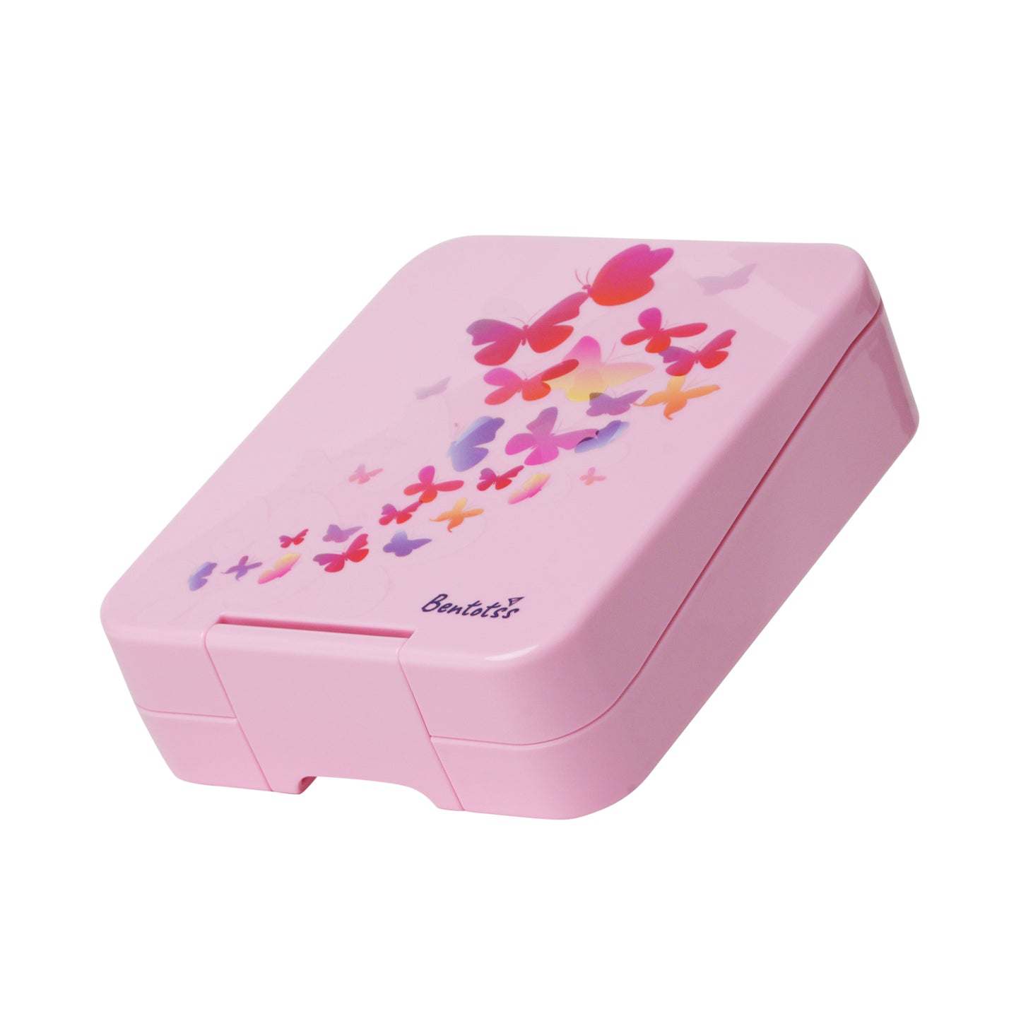 Pink Bento Box with Butterfles Printed - Bentotss