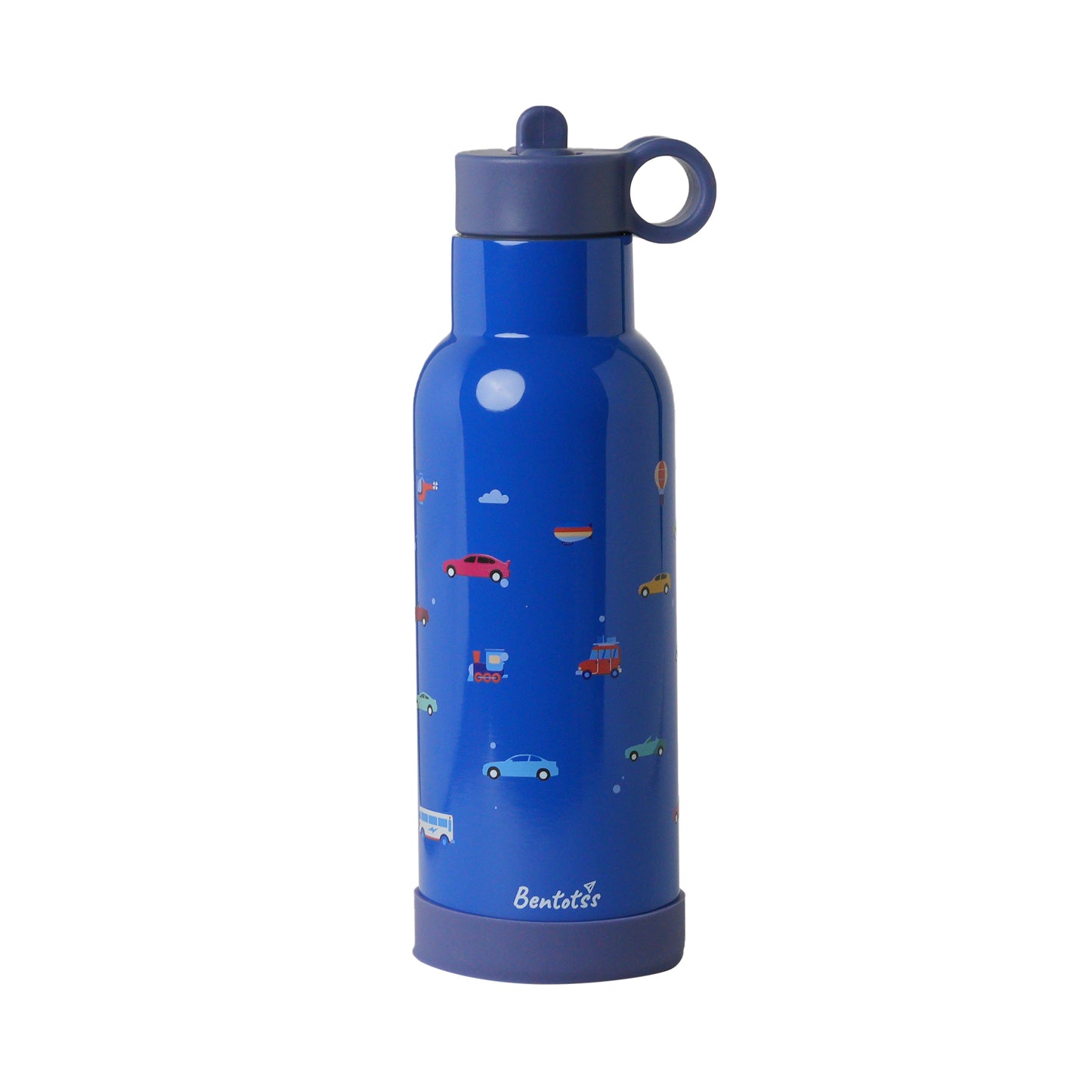 Car Theme Blue Water Bottle - Leak Proof