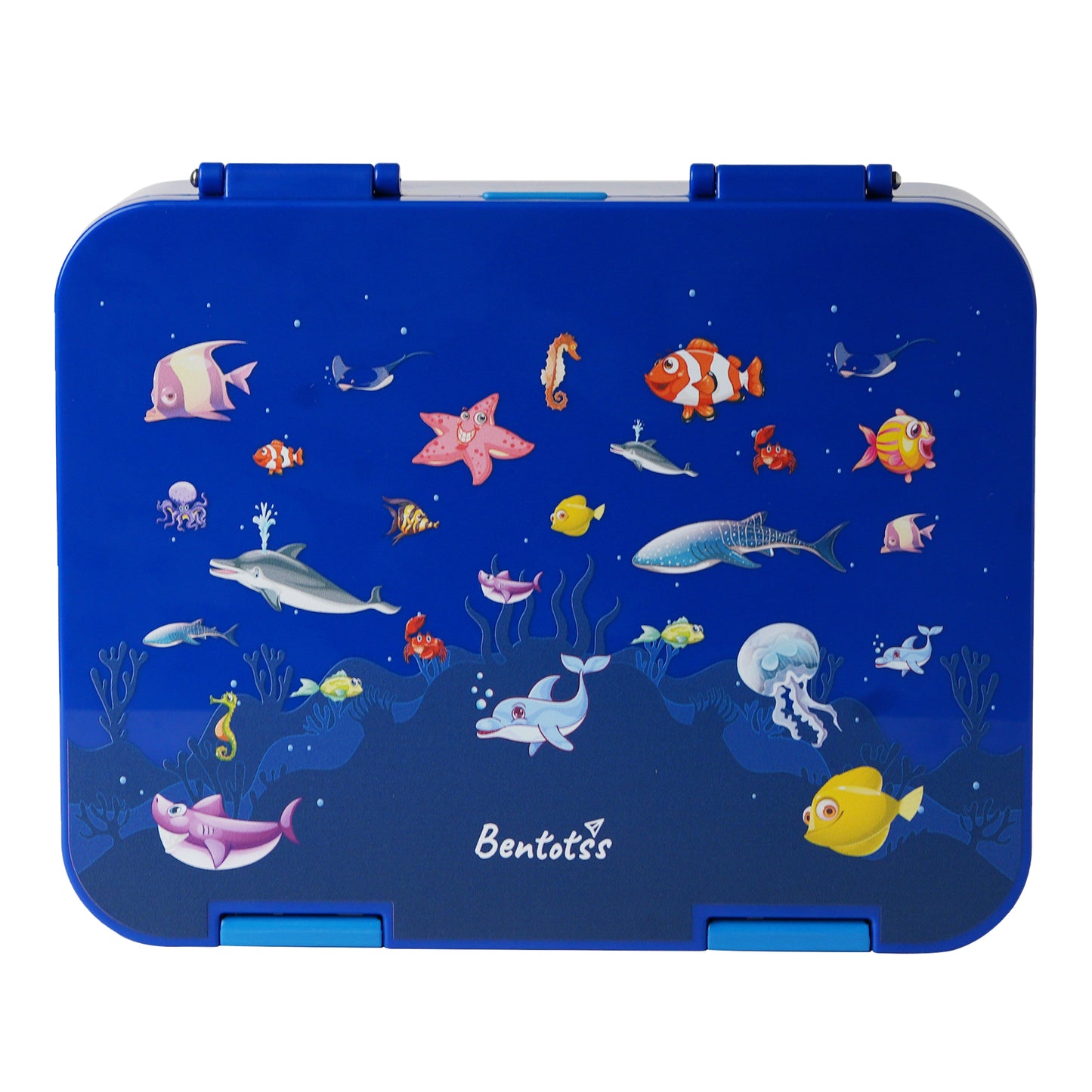 Aquarium-Themed Blue Bento Box - Leak Proof