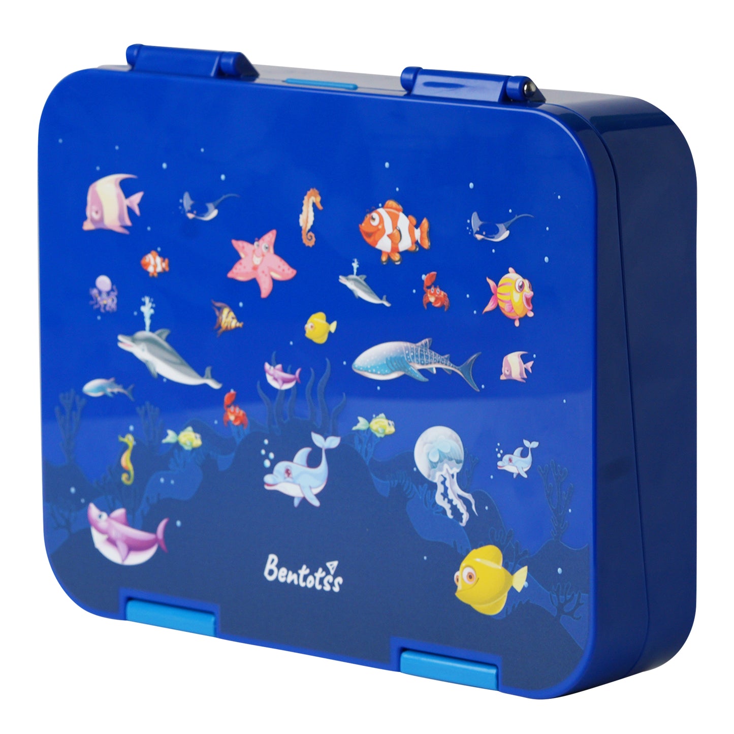 Aquarium-Themed Blue Bento Box - Leak Proof