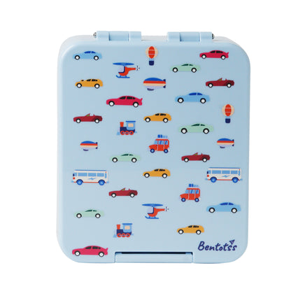 Bentotss Light Blue Car Theme Lunch Box