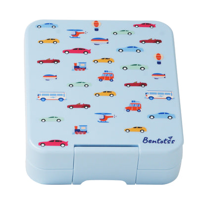 Bentotss Light Blue Car Theme Lunch Box