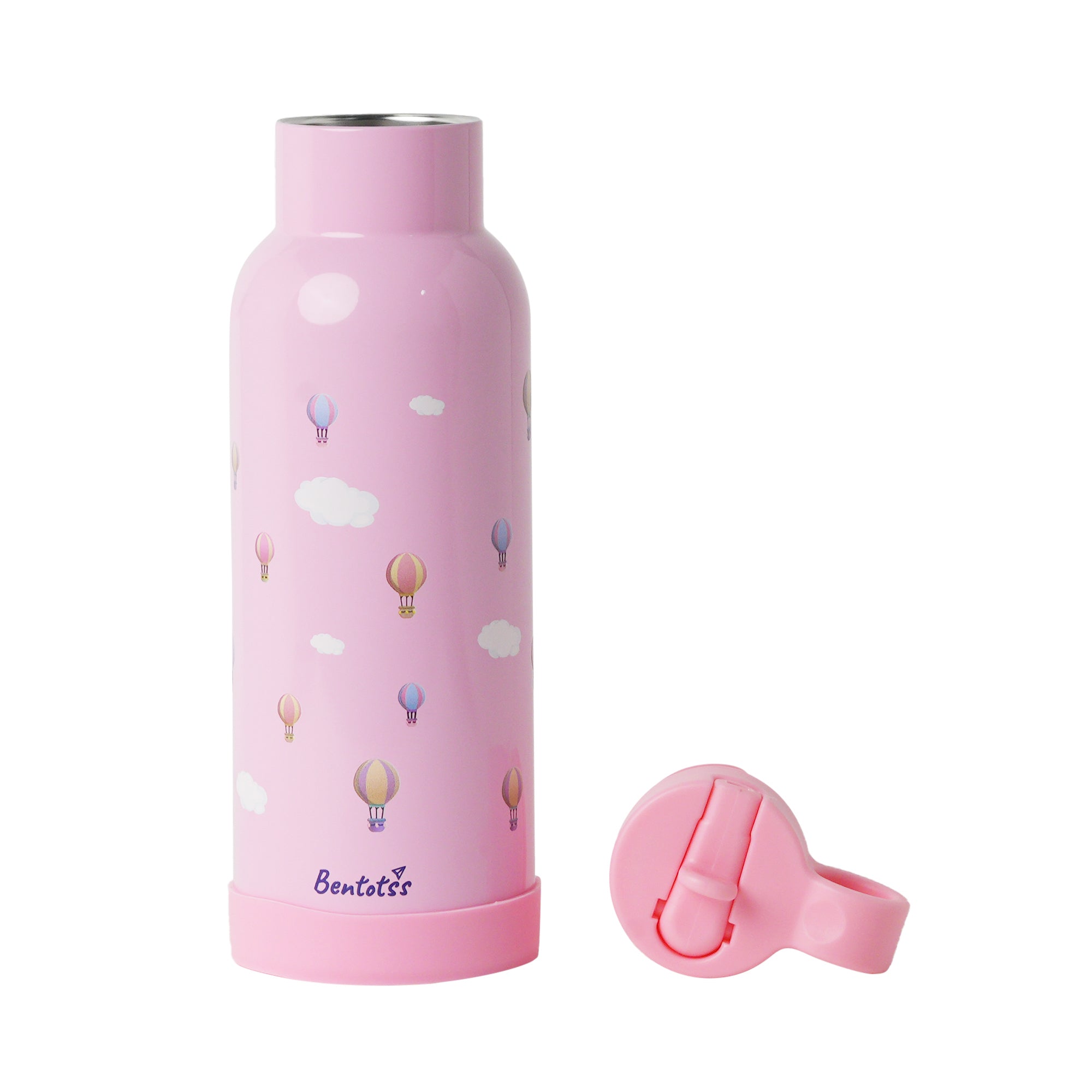 Pink Water Bottle with Parachute Printed - Bentotss